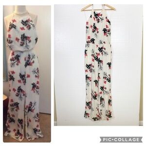 BB Dakota Romper Dress Floral Festival Dress Christmas  Elastic Waist Pockets M